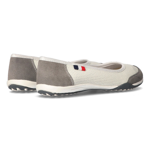 Skórzane półbuty Filippo DP142/23 WH GR biało-szare Skórzane półbuty Filippo DP142/23 WH GR biało-szare