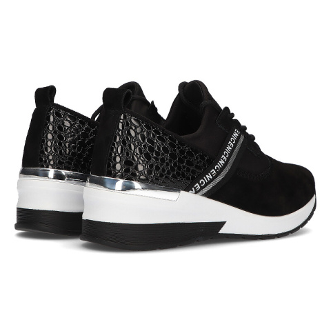 Skórzane sneakersy damskie Filippo DP1388 BK czarne Skórzane sneakersy damskie Filippo DP1388 BK czarne