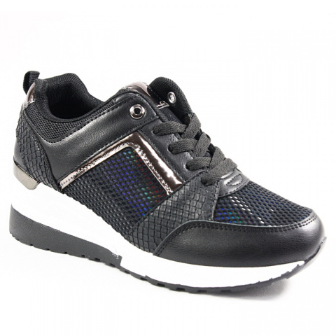 Sneakersy damskie czarne Sneakersy damskie czarne