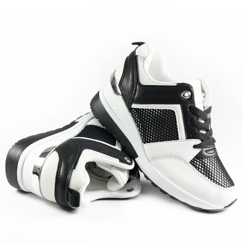 Sneakersy damskie czarno- białe Sneakersy damskie czarno- białe