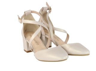 Sandały damskie Sergio Leone SK824 beż perła