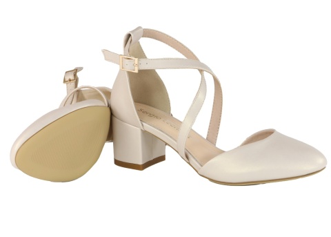 Sandały damskie Sergio Leone SK824 beż perła