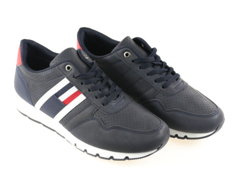 Sneakersy męskie Sport H2100E granat Sneakersy męskie Sport H2100E granat