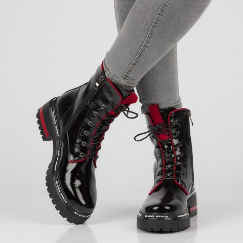 Skórzane botki damskie Filippo DBT3108/25BK czarne