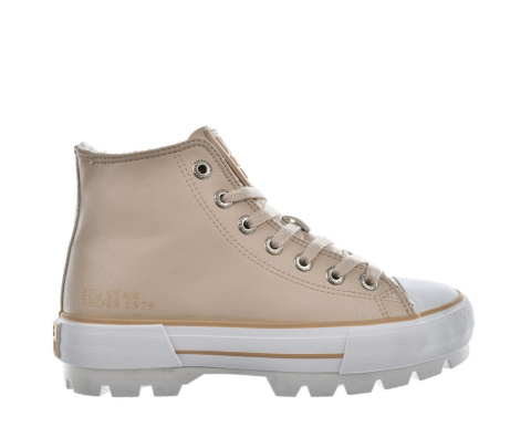 Wysokie trampki damskie Big Star Shoes MM274038 beż Wysokie trampki damskie Big Star Shoes MM274038 beż