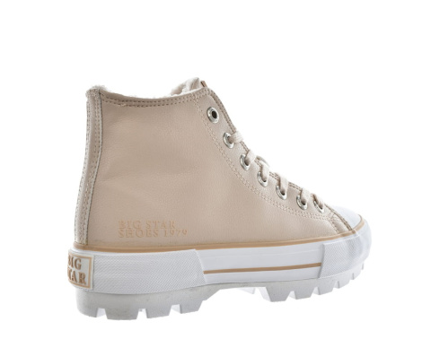 Wysokie trampki damskie Big Star Shoes MM274038 beż Wysokie trampki damskie Big Star Shoes MM274038 beż