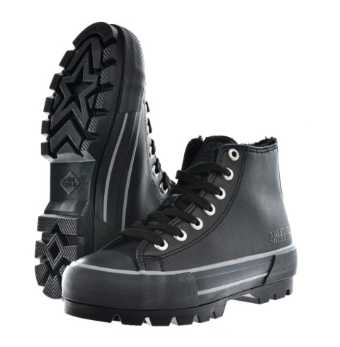 Wysokie trampki damskie Big Star Shoes MM274039 czarny Wysokie trampki damskie Big Star Shoes MM274039 czarny