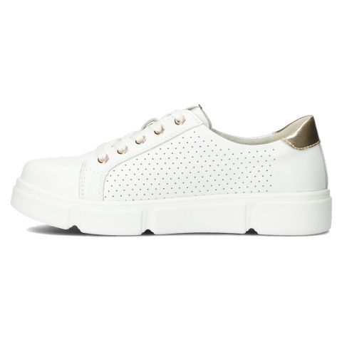 Skórzane półbuty damskie Filippo DP4528/24 WH biały Skórzane półbuty damskie Filippo DP4528/24 WH biały