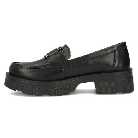 Skórzane półbuty damskie Filippo DP6099/24 BK czarny Skórzane półbuty damskie Filippo DP6099/24 BK czarny