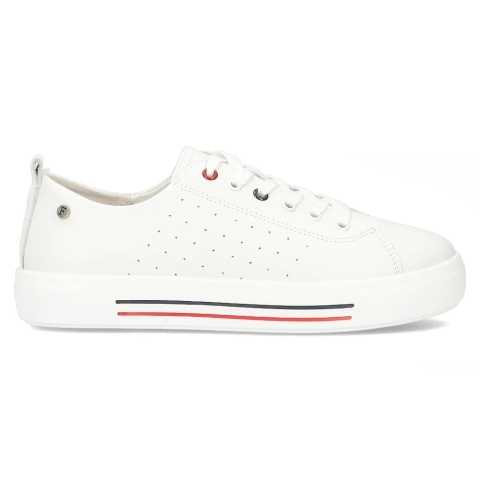 Skórzane sneakersy damskie Filippo DP6029/24 WH biały Skórzane sneakersy damskie Filippo DP6029/24 WH biały