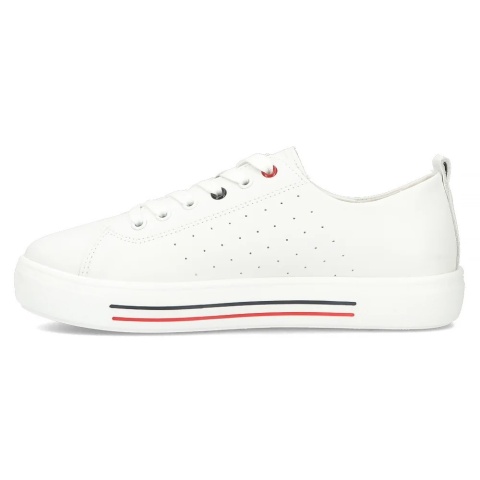 Skórzane sneakersy damskie Filippo DP6029/24 WH biały Skórzane sneakersy damskie Filippo DP6029/24 WH biały