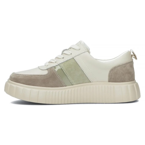 Skórzane sneakersy damskie na platformie Filippo DP6121/24 BE beż Skórzane sneakersy damskie na platformie Filippo DP6121/24 BE beż