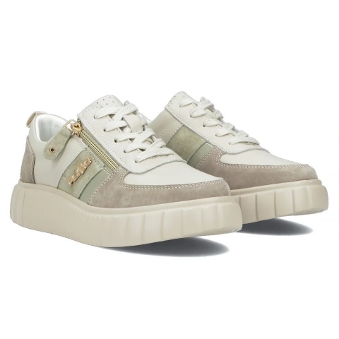 Skórzane sneakersy damskie na platformie Filippo DP6121/24 BE beż Skórzane sneakersy damskie na platformie Filippo DP6121/24 BE beż