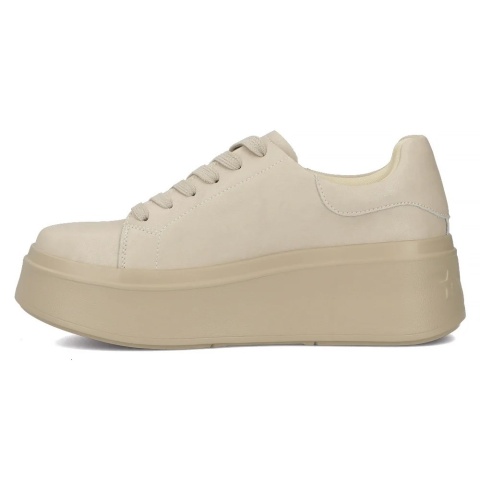 Skórzane sneakersy damskie na platformie Filippo DP6207/24 BE beż Skórzane sneakersy damskie na platformie Filippo DP6207/24 BE beż