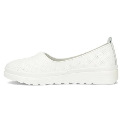 Skórzane półbuty damskie Filippo DP6163/24 WH biały Skórzane półbuty damskie Filippo DP6163/24 WH biały