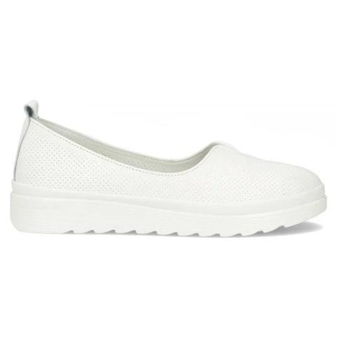 Skórzane półbuty damskie Filippo DP6163/24 WH biały Skórzane półbuty damskie Filippo DP6163/24 WH biały