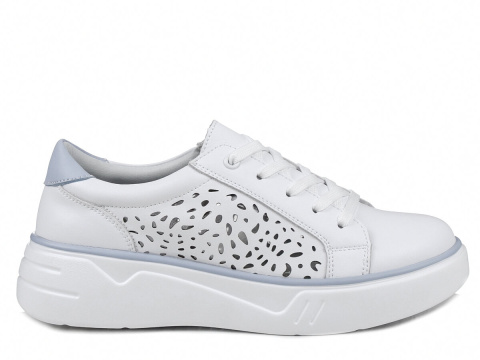 Skórzane sneakersy damskie na platformie Evento 24SP18-6880 biały Skórzane sneakersy damskie na platformie Evento 24SP18-6880 biały