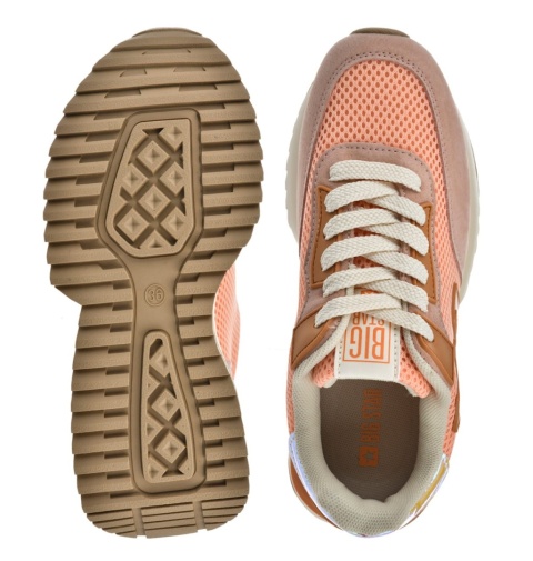 Sneakersy damskie BIG STAR NN274976 pomarańcz Sneakersy damskie BIG STAR NN274976 pomarańcz