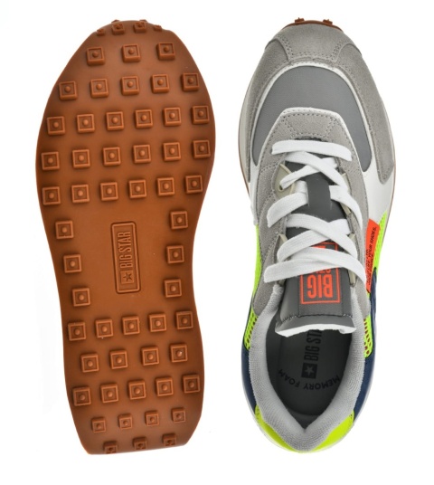 Sneakersy męskie MEMORY FOAM SYSTEM BIG STAR NN174344 szary Sneakersy męskie MEMORY FOAM SYSTEM BIG STAR NN174344 szary