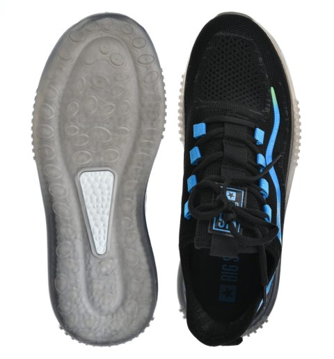 Sneakersy męskie HI-POLLY SYSTEM BIG STAR NN174450 czarne Sneakersy męskie HI-POLLY SYSTEM BIG STAR NN174450 czarne