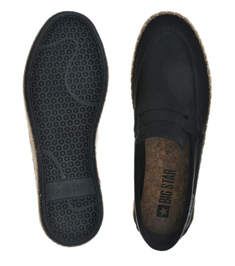 Espadryle męskie materiałowe Big Star Shoes NN174046 czarny Espadryle męskie materiałowe Big Star Shoes NN174046 czarny