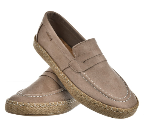 Espadryle męskie materiałowe Big Star Shoes NN174049 beż