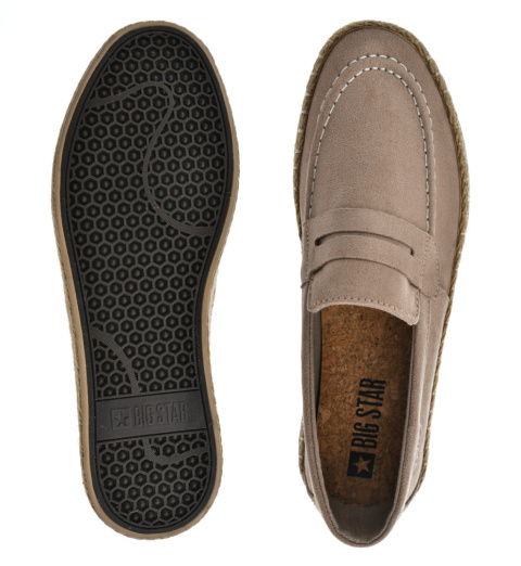 Espadryle męskie materiałowe Big Star Shoes NN174049 beż Espadryle męskie materiałowe Big Star Shoes NN174049 beż