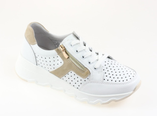 Skórzane sneakersy damskie na platformie T. Sokolski TS W24-245 biały
