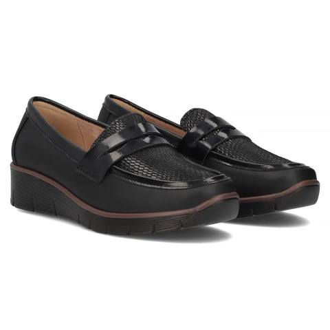 Skórzane półbuty Filippo DP6455/24 BK Skórzane półbuty Filippo DP6455/24 BK