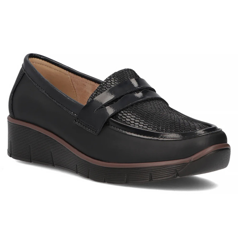 Skórzane półbuty Filippo DP6455/24 BK Skórzane półbuty Filippo DP6455/24 BK