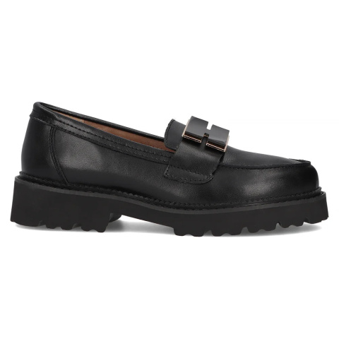 Skórzane półbuty damskie Filippo DP6450/24 czarny Skórzane półbuty damskie Filippo DP6450/24 czarny