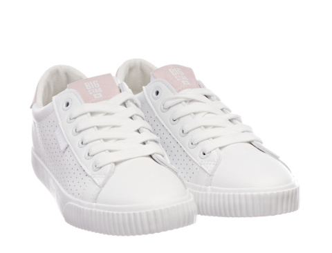 Sneakersy damskie białe BIG STAR HH274073 biały/róż Sneakersy damskie białe BIG STAR HH274073 biały/róż