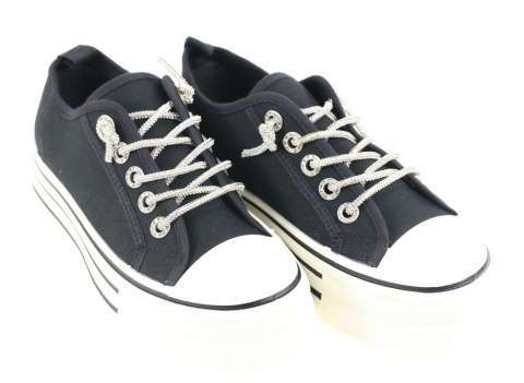 Trampki damskie 5000-1 czarny Trampki damskie 5000-1 czarny