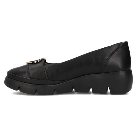 Skórzane półbuty damskie Filippo DP6465/24 BK czarne Skórzane półbuty damskie Filippo DP6465/24 BK czarne