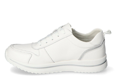 Skórzane sneakersy damskie na platformie Sergio Leone SP-116 biały Skórzane sneakersy damskie na platformie Sergio Leone SP-116 biały
