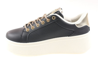 Sneakersy damskie na platformie H2472-1 czarny