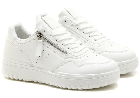 Sneakersy damskie na platformie McBraun PL23233 biały Sneakersy damskie na platformie McBraun PL23233 biały