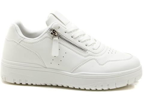 Sneakersy damskie na platformie McBraun PL23233 biały Sneakersy damskie na platformie McBraun PL23233 biały