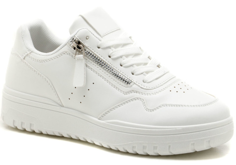 Sneakersy damskie na platformie McBraun PL23233 biały Sneakersy damskie na platformie McBraun PL23233 biały