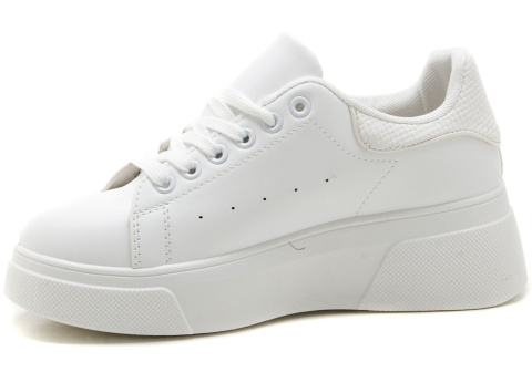 Sneakersy damskie na platformie McBraun PL23290 biały Sneakersy damskie na platformie McBraun PL23290 biały