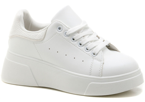 Sneakersy damskie na platformie McBraun PL23290 biały Sneakersy damskie na platformie McBraun PL23290 biały