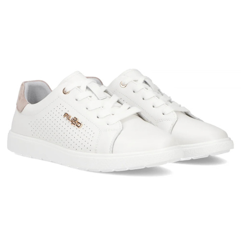 Skórzane sneakersy Filippo DP6738/25 WH BE biały Skórzane sneakersy Filippo DP6738/25 WH BE biały