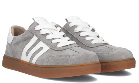 Skórzane sneakersy Filippo DP6742/25 GR szary Skórzane sneakersy Filippo DP6742/25 GR szary