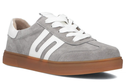 Skórzane sneakersy Filippo DP6742/25 GR szary Skórzane sneakersy Filippo DP6742/25 GR szary