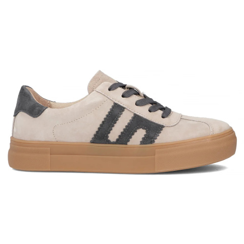 Skórzane sneakersy damskie na platformie Filippo DP6798/25 BE GR beż Skórzane sneakersy damskie na platformie Filippo DP6798/25 BE GR beż
