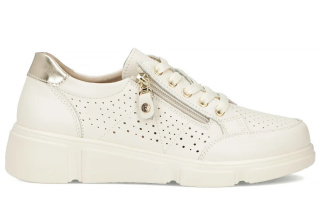 Skórzane sneakersy damskie Filippo DP6702/25 BE beż