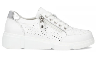 Skórzane sneakersy damskie Filippo DP6702/25 WH biały