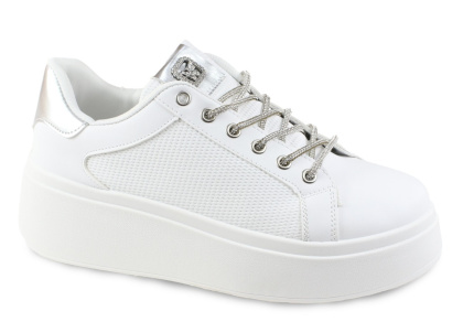 Sneakersy damskie na platformie H2472-2 biały