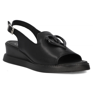 Skórzane sandały damskie Filippo DS6069/24 BK czarny