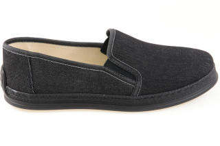 Espadryle męskie materiałowe Comfort D167204 czarny